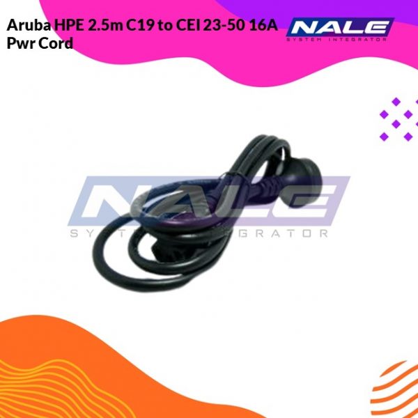 Aruba HPE 2.5m C19 to CEI 23-50 16A Pwr Cord